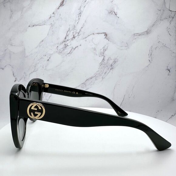 New GUCCI Sunglasses Black Gold Cat Eye Square Gradient Lens Womens main image 16
